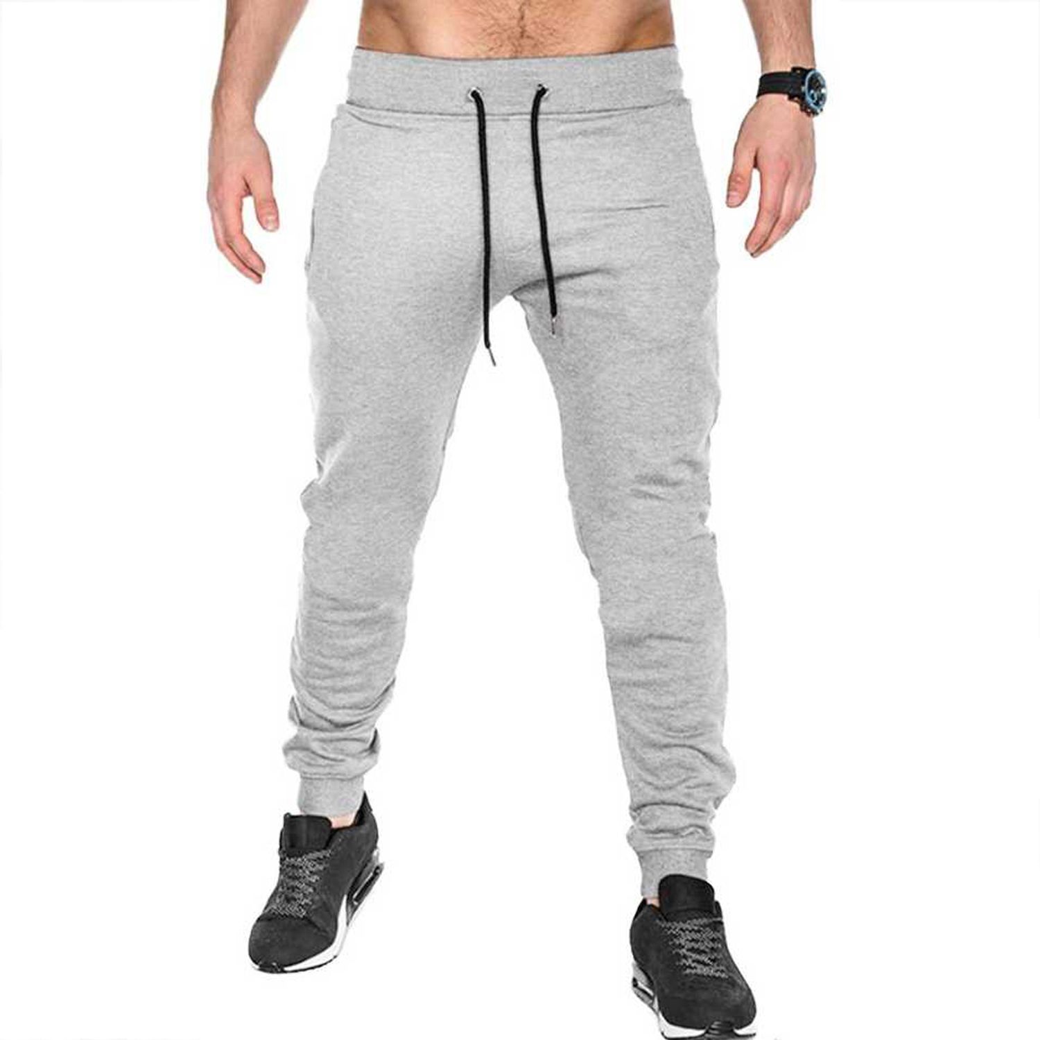 Slim-Fit Sweatpants / Joggers for Man - Light Gray - BW-5042