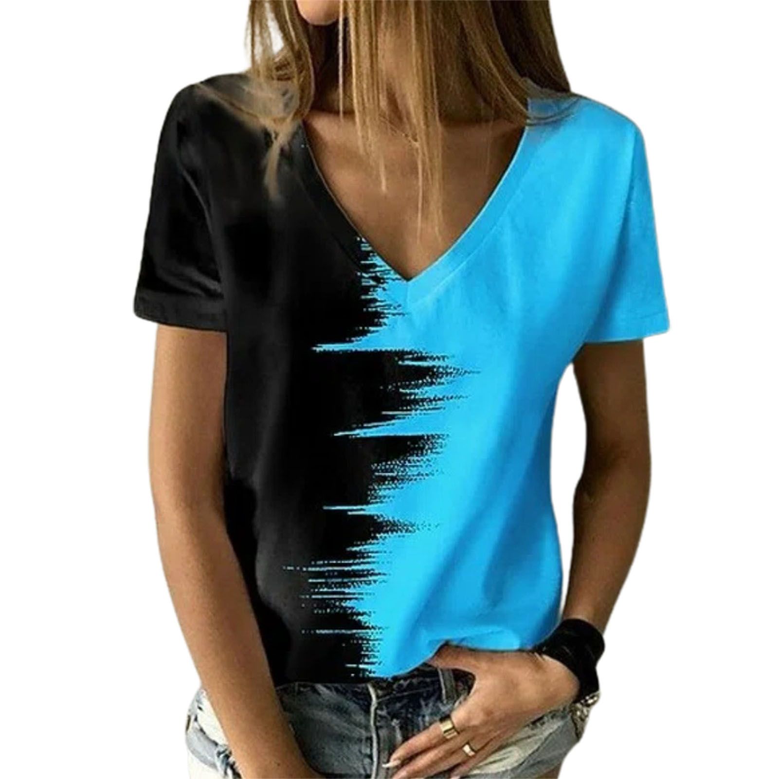 Summer Top Sweat Absorbing Fashion Abstrt 3D Printed Painting T-Shirt