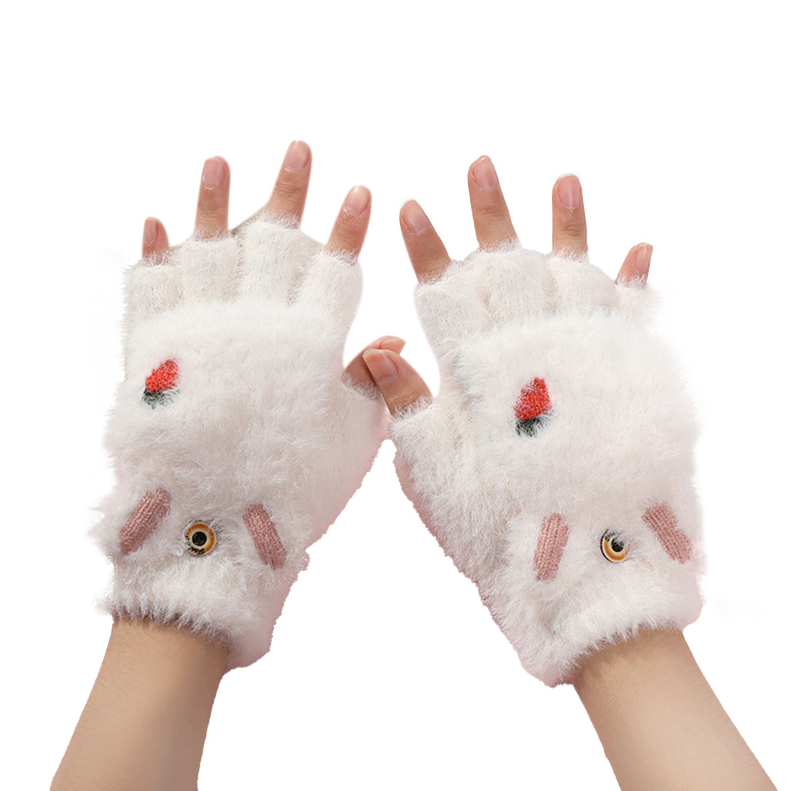 Cartoon Plush Gloves Comfortable Universal Winter Plush Gloves