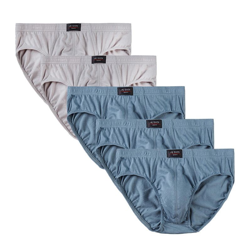 4 Pieces/lot Cotton Men Sexy Men's Briefs Male Comfortable Gay Mens Soft Briefs Solid Shorts Male Panties