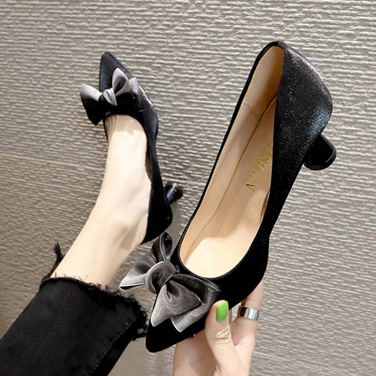 Women's Shoes High Heels Shoes Sandal Women  New Style Korean-style Fashion Sandals Leisure Hed Sandals Stiletto Dinner Shoes Suede High Heels For Women