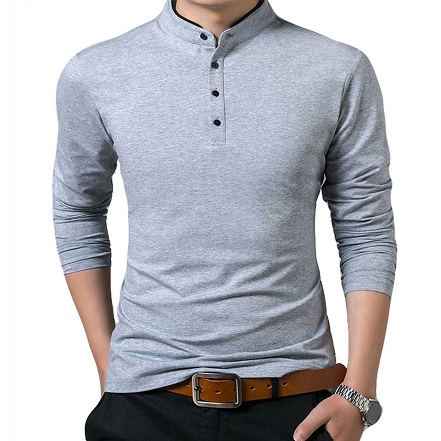 Autumn Shirt Pullover Elastic Men Top
