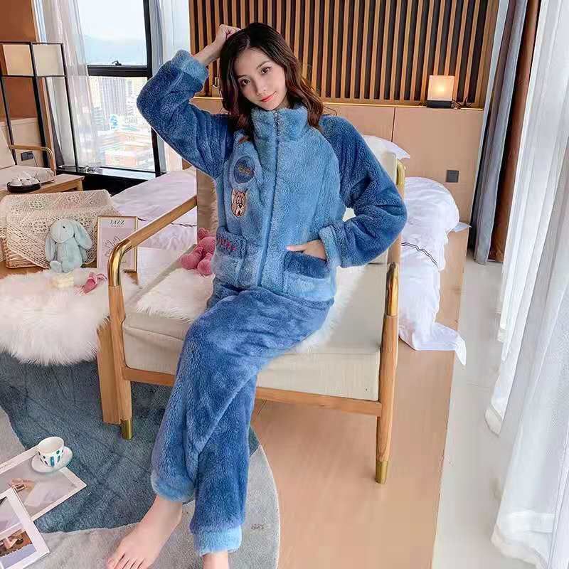 Plus Size 5XL Pajamas Winter Hooded Thick Flannel Pajamas Set Fat Laides Velvet Nightwear Sweatshirt Warm Kawaii Home Clothes