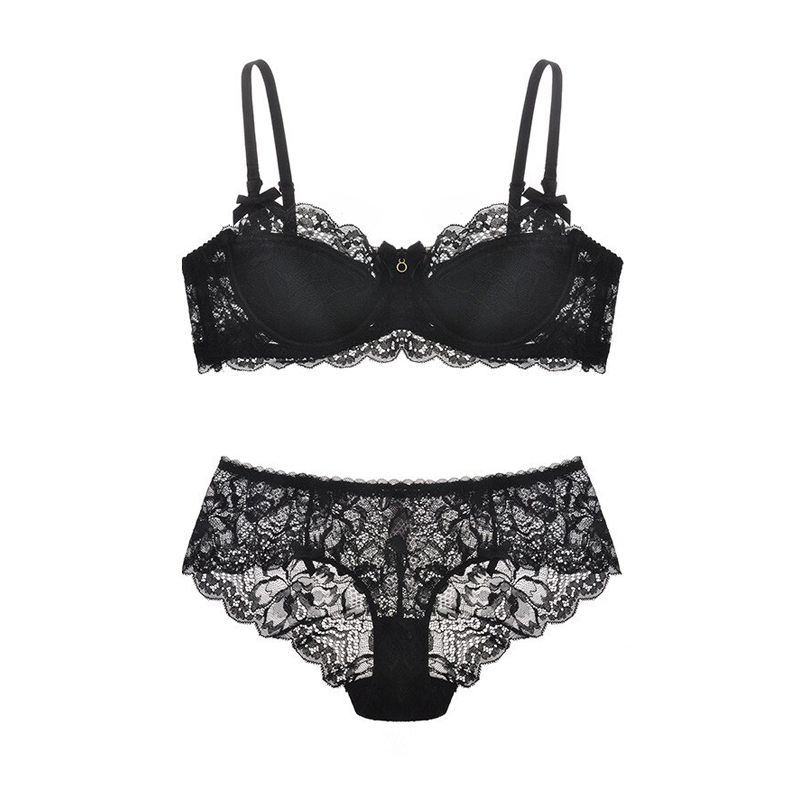 arrival lace underwear female French thin  push up bra set comfortable padded bra set