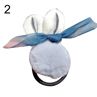Cute Women Pompom Rabbit Charm Bowknot Ponytail Holder Elastic Hair Ring Rope
