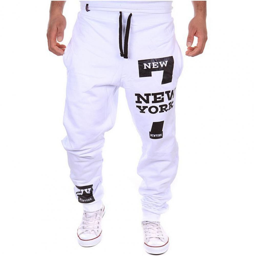 75% HOT SALES!!! Men Casual Jogger Number 7 Printed Letter Drawstring Sweatpants Trousers Pants