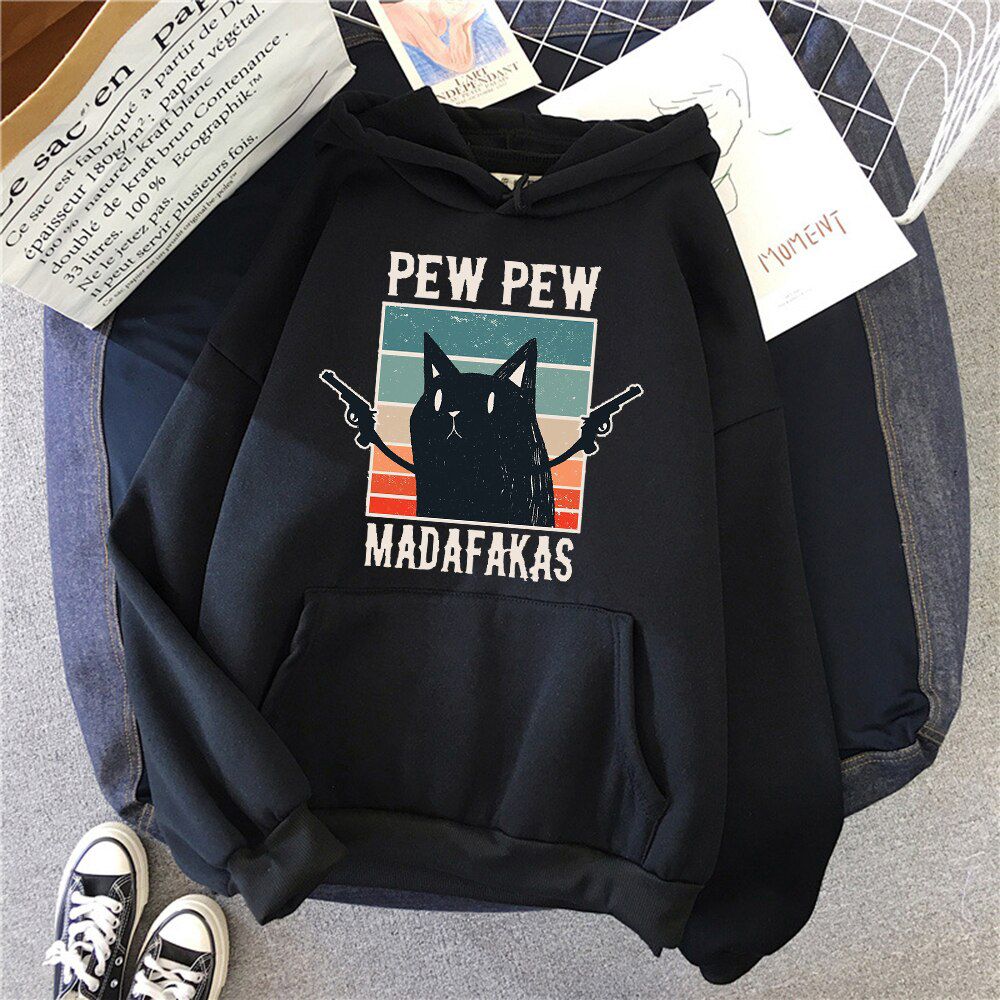 Hoody Personality Letter  Clothes Pew Madafakas Printed Mens Hoodies Street Fashion Man Pullover Funny Oversized Hoodie Men's