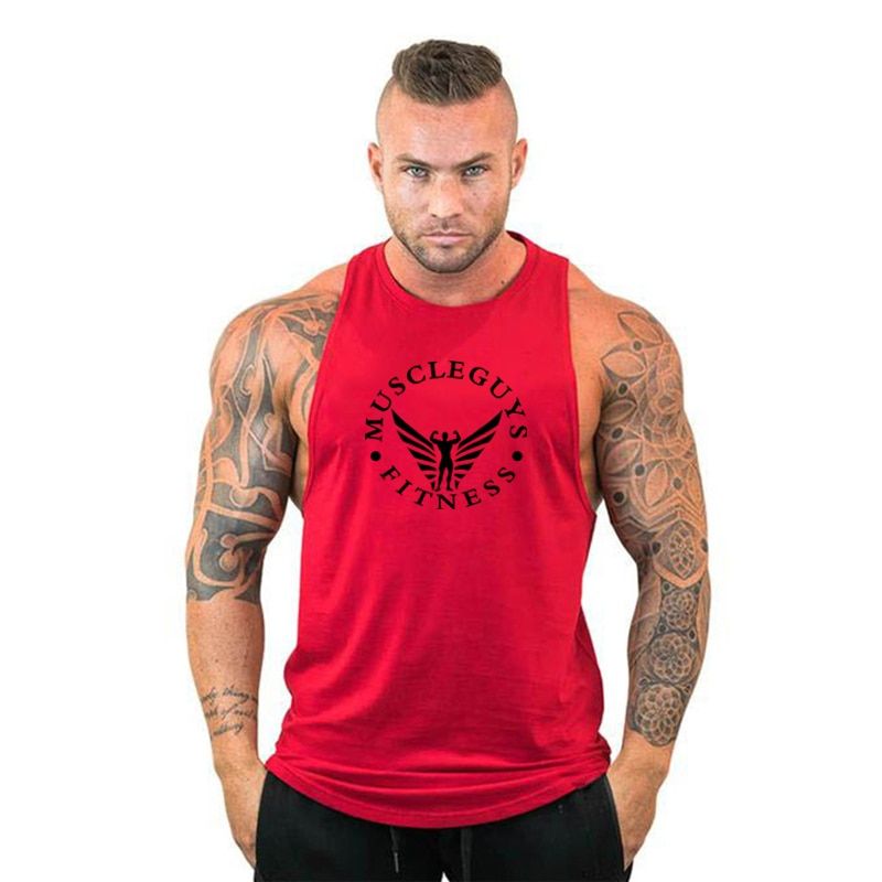 Muscleguys Summer Men Clothing Bodybuilding TaTops Man Undershirts Casual Fitness Vest gym singlets stringer homme