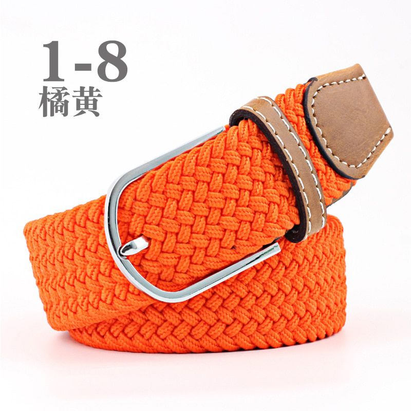 top Quality Fashionable Elastic Canvas Belts for Women Knitted Buckle Adjustable Belt Male Canvas Belts for Jeans 26 Colors NEW