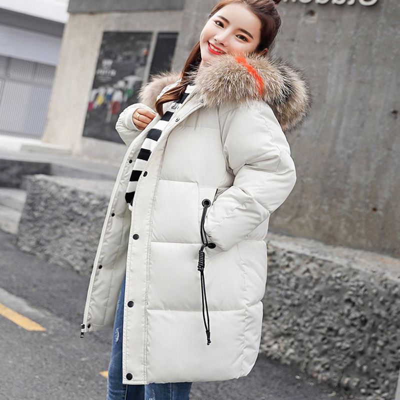 Women's Long Section Loose Thick Cotton Jacket Student Bread Cotton Clothing