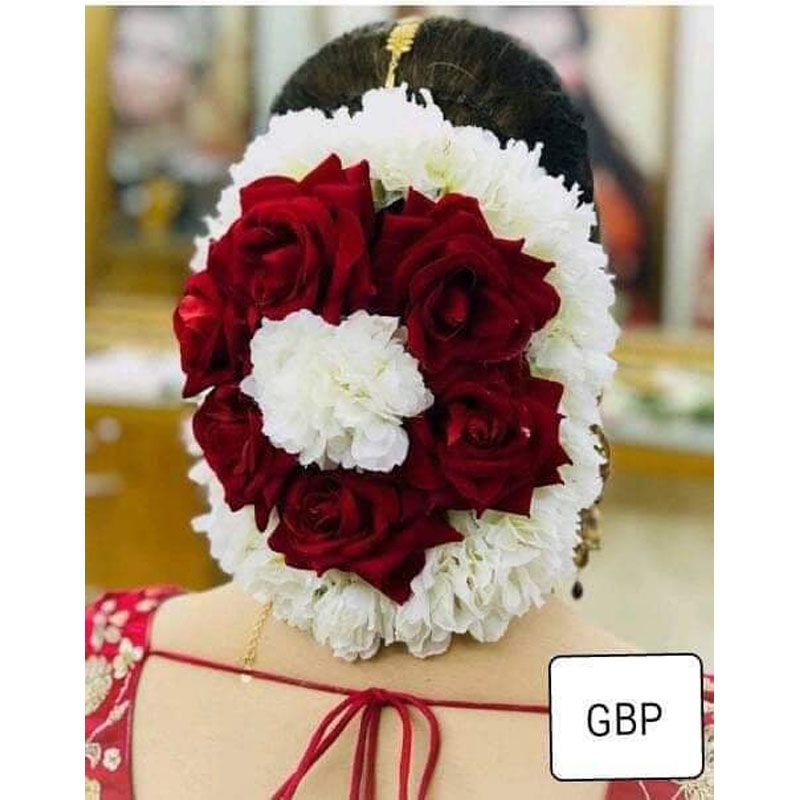 Artificial Hair Flower For Woman Gajra Flower Hair Bun - Hair Band