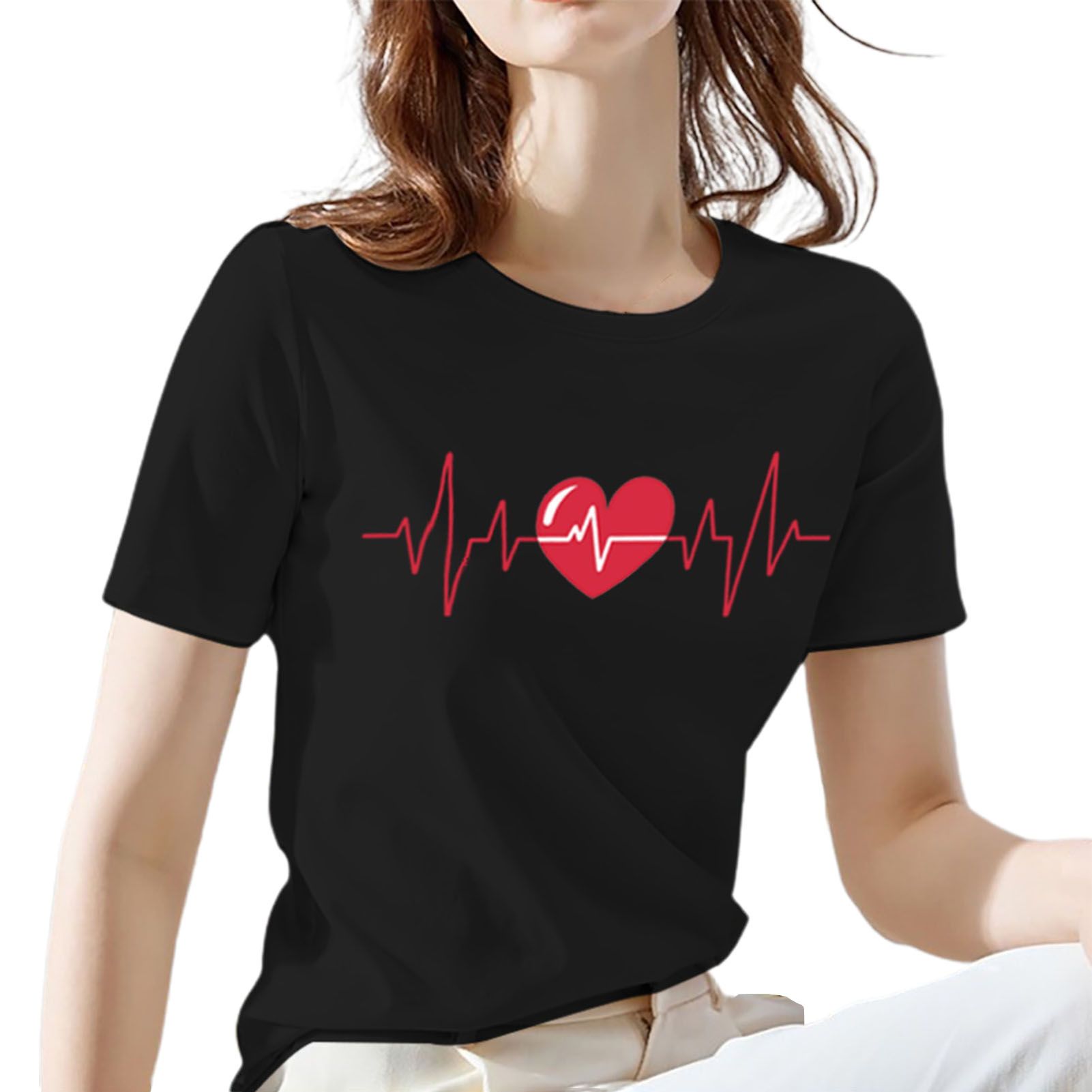 Women Blouse O Neck Elegant Slim-fitting T-shirt