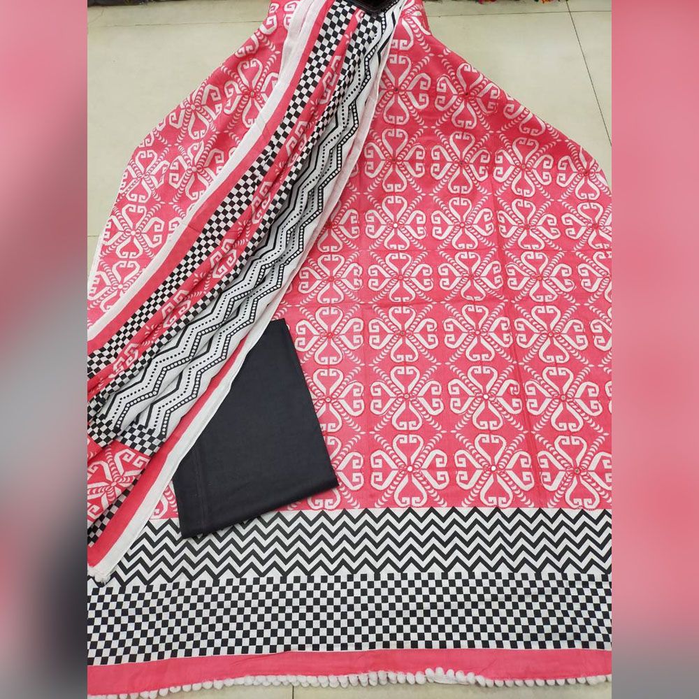 মহিলাদের জন্য নতুন জয়পুরী এরি কাজ আনস্টিচড ফ্যাশনেবল স্টাইলিশ জমকালো থ্রি পিস সেট পোশাক সালোয়ার কামিজ পোশাক {3 পিস