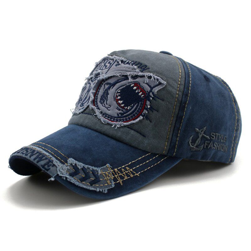 2020 Casual Men Baseball Shark Embroidery For Women Snapback Hat Summer Caps Men Visors Hop Hats Grinding Multicolor