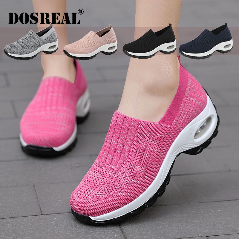 Sneakers For Women Korean Breathable Women Sport Shoes Platform Casual Walking Shoes For Women Slip On Running Shoes Big Size 42
