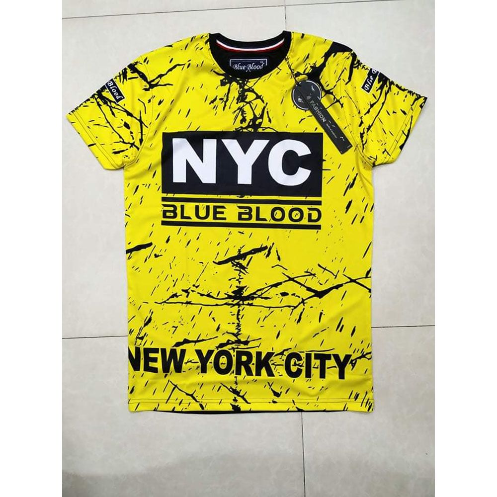 Yellow Color Short Sleeve T-Shirt for Men