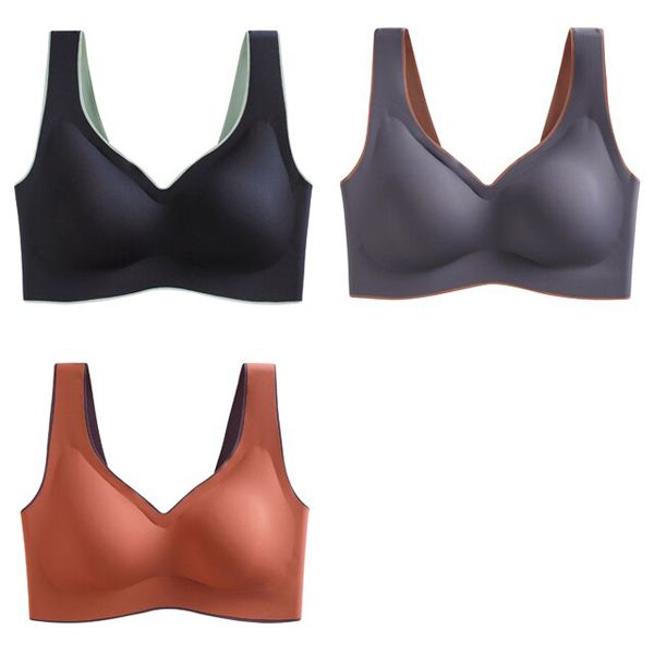 3pcs Women Latex Bra Seamless Sleeping Underwear bh Comfort Shockproof Wirefree Bralette Soft Lingerie Fashion Intimate