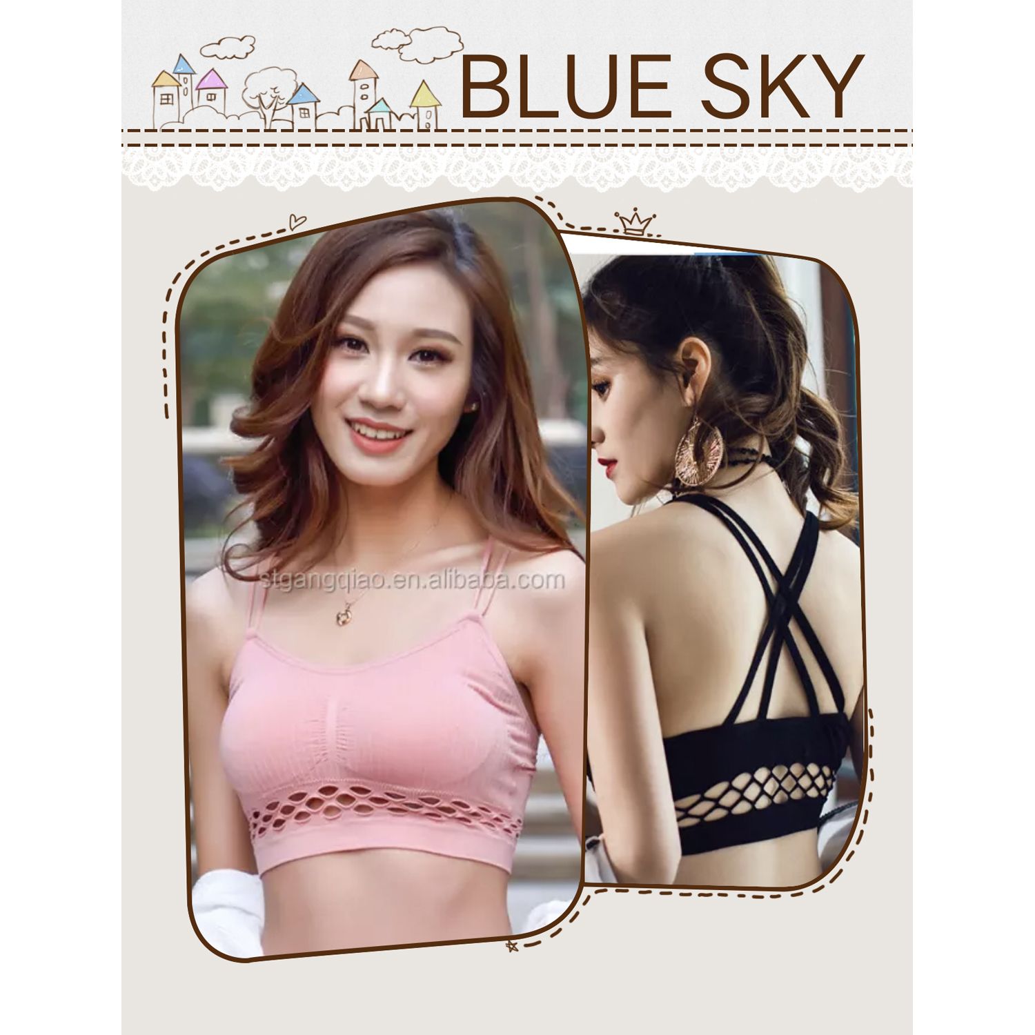 Stylish Short Tops Comfortable Teenagers Bra for Women - Bra