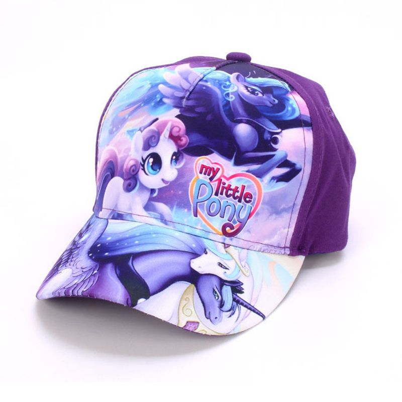 European and American cartoon pony print children's baseball hat tide spring summer students sunscreen kid net hat