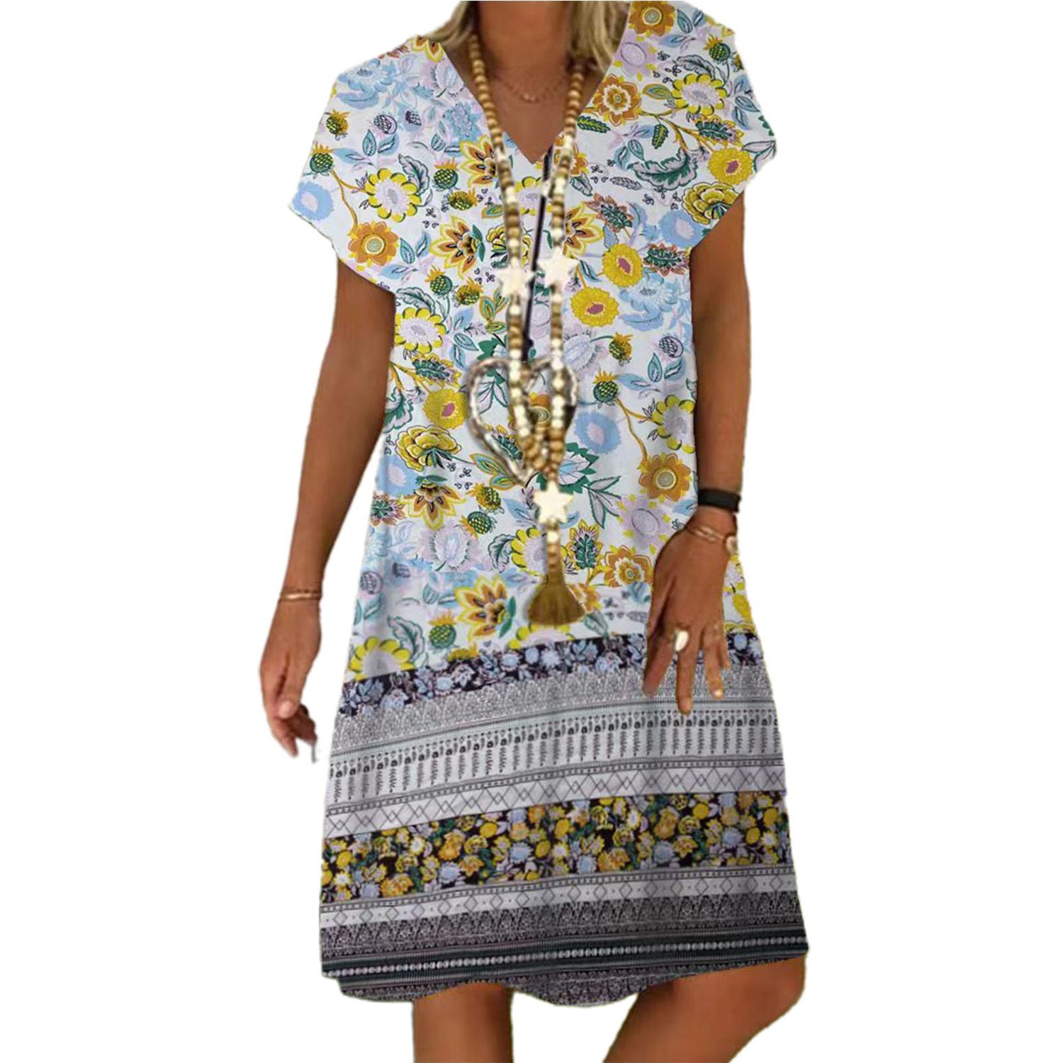Fashion Dress Printing Quick Drying Casual Dress