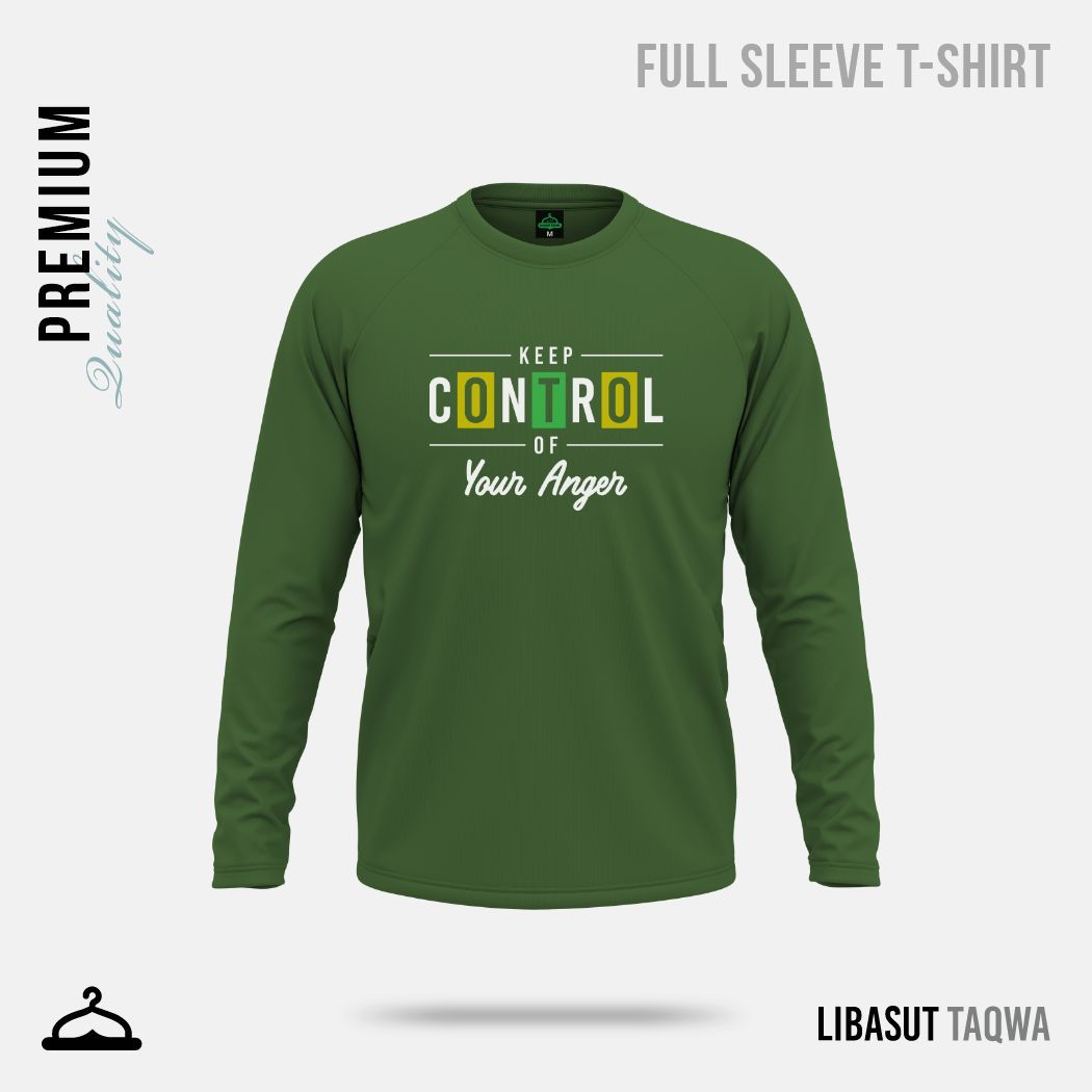 Men's Premium Full Sleeve T-Shirt - Keep Control of Your Anger - T Shirt