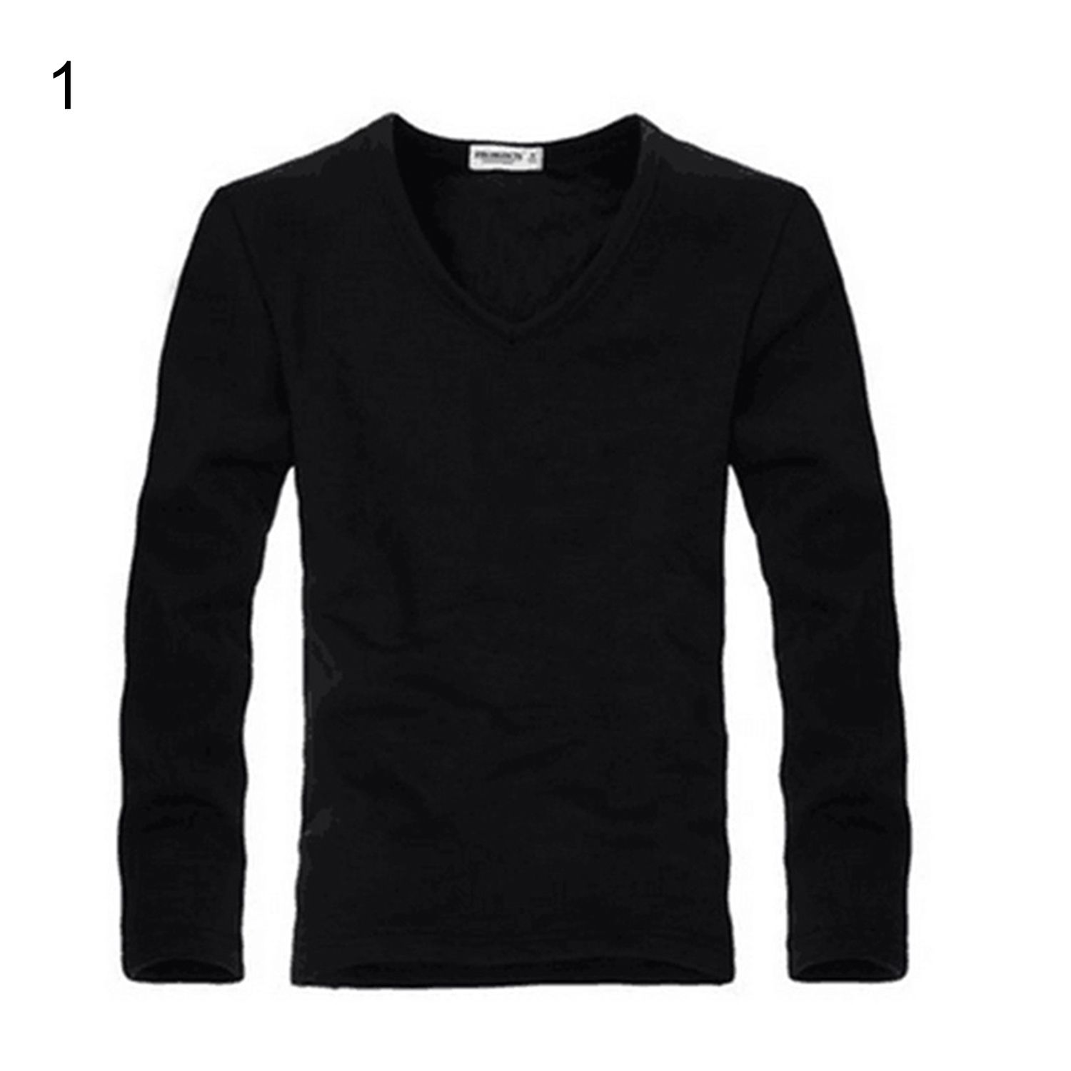 Men Pullover Slim Tops Shirts Leisure Base Shirt