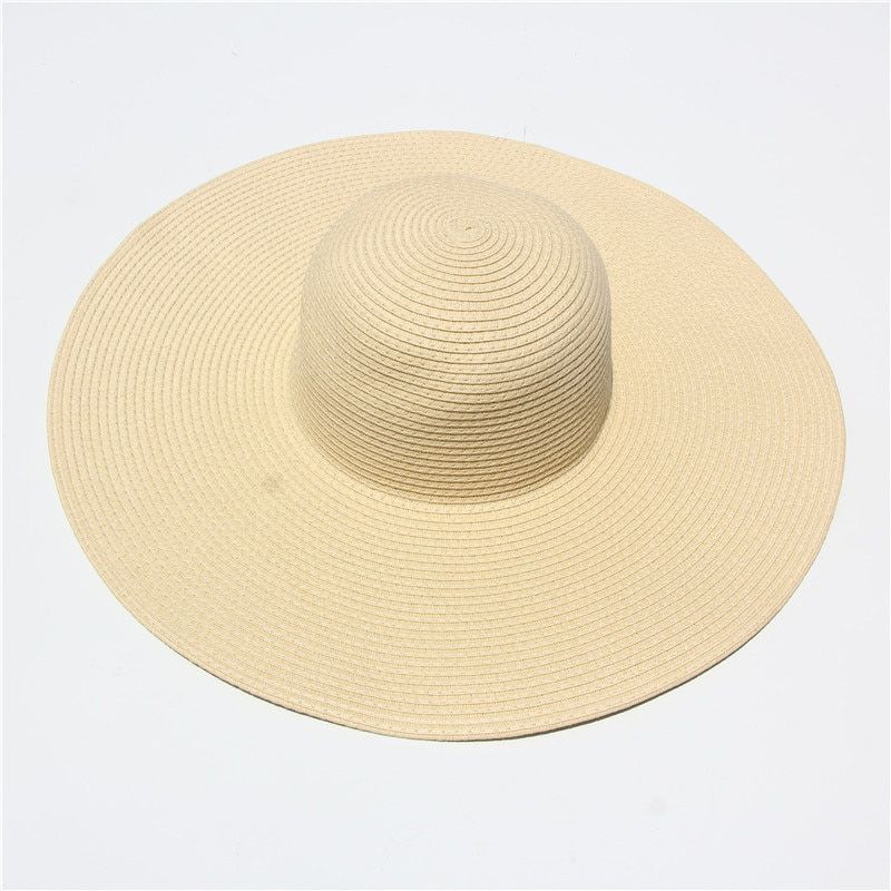 Muchique Boater Hats for Women Summer Sun Straw Hat Wide Brim Beach Hats Girl Outside Travel Straw Cap Casual Hat B-7847