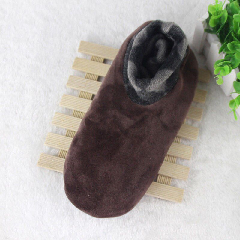 1 Pair Unisex Elastic Non Slip Indoor Floor Socks Slipper Men Women Soft Fleece Socks Thicken Winter Warm Boot Socks 4 Colors