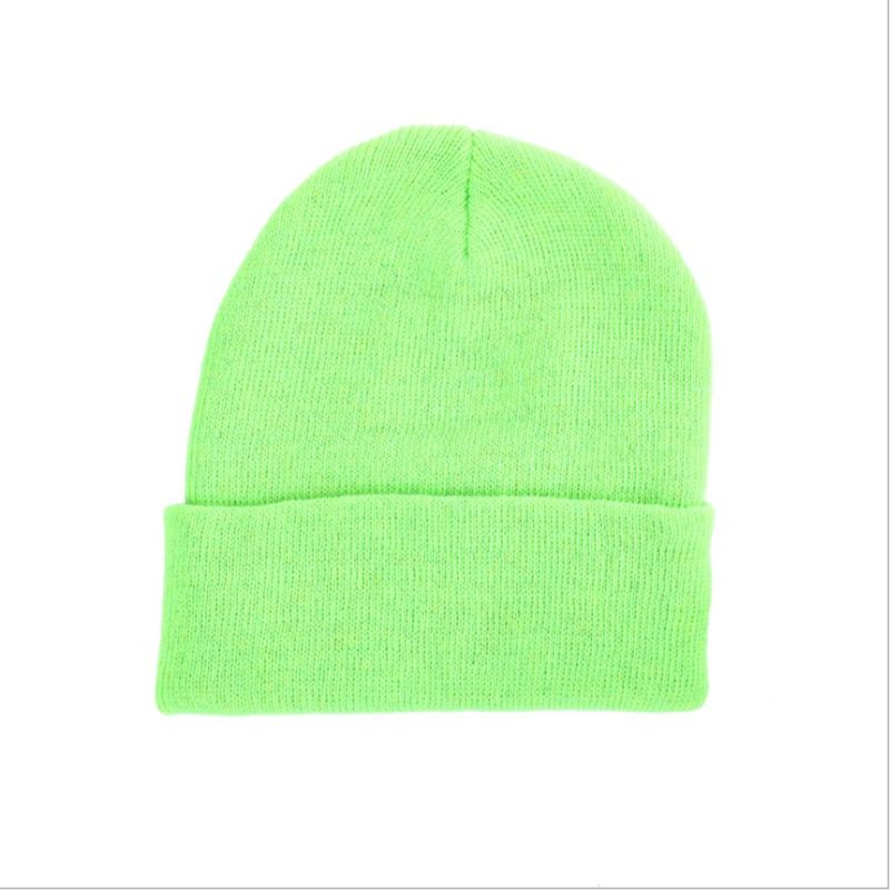 Solid Color Crimping Skullies Beanies Keep Warm Uni  Hop Vintage Winter Kan Version Men Beanie Women Knitted Hat