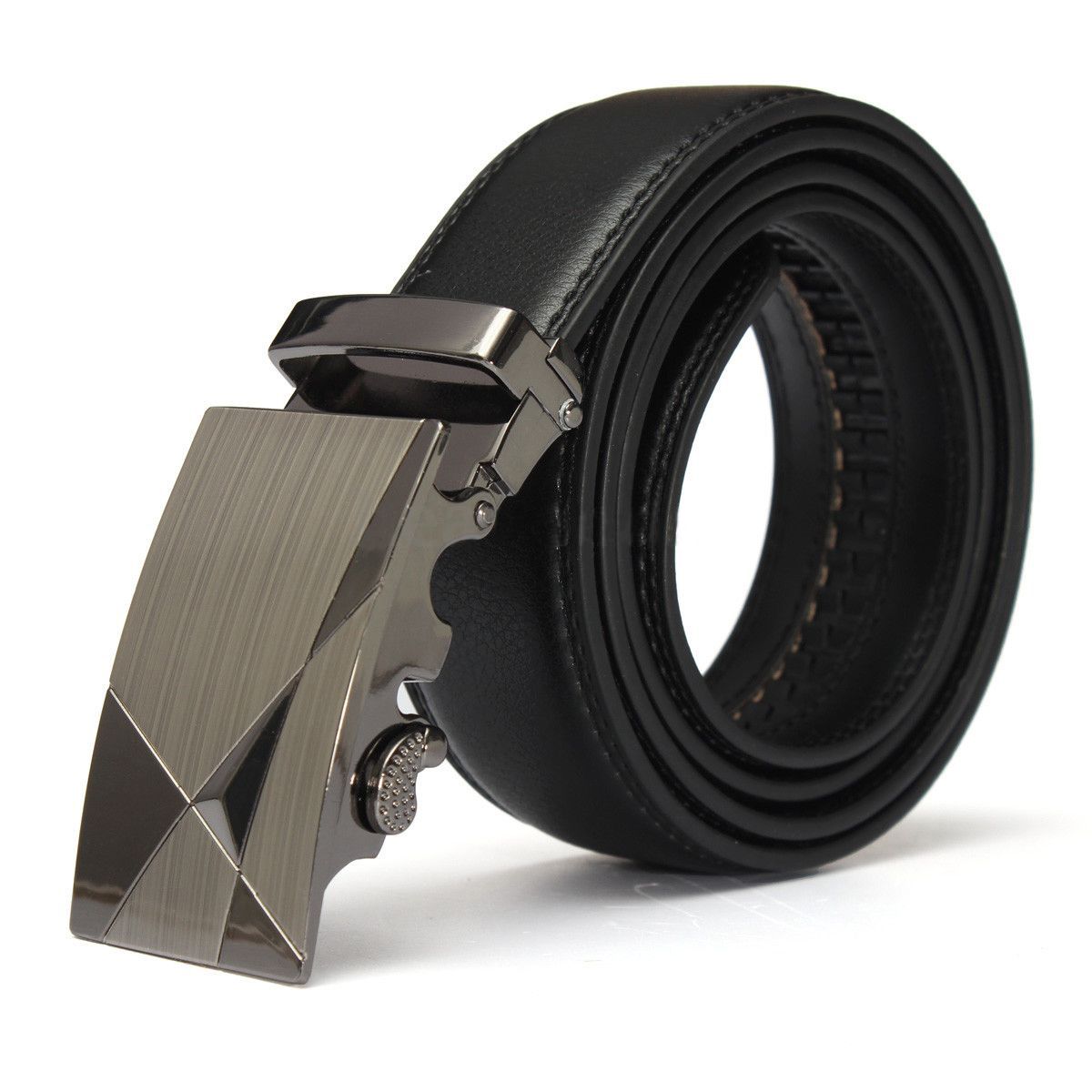 Luxury Black Leather Automatic Mens Casual Waistband Waist Strap Belt Belts