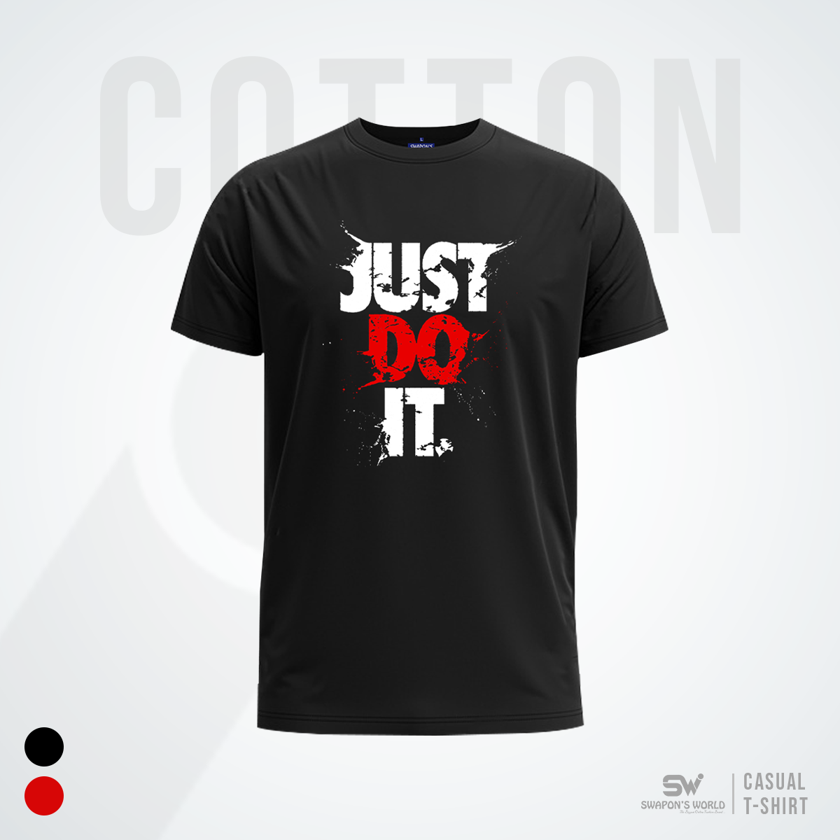 Black Cotton Half Sleeve T-Shirt For Men Code-Sw3811T -  T Shirt For Man - T Shirt For Man