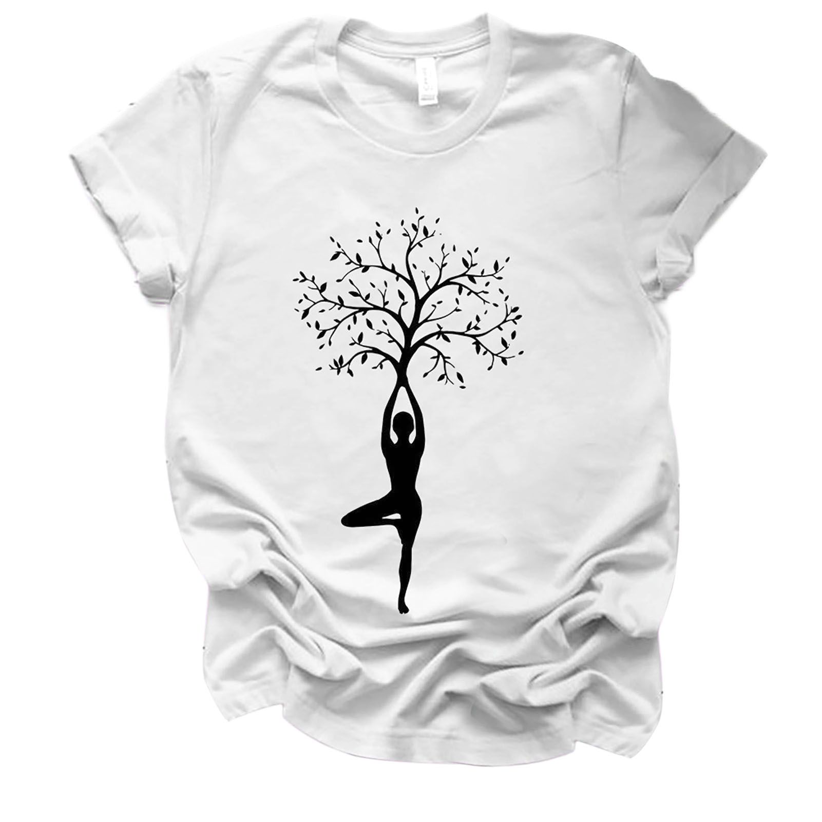 Summer T-shirts Printing Figure Print Casual Top