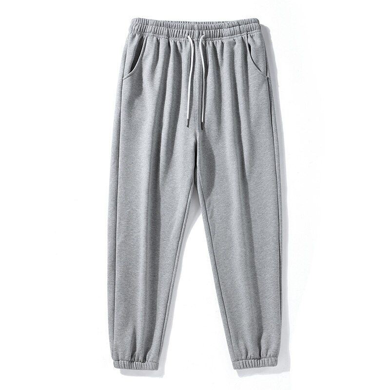 Cotton Autumn Winter Korean Handsome  StuSports Pants Men'S Spring Pure Color Fashion Loose Large Casual Trousers