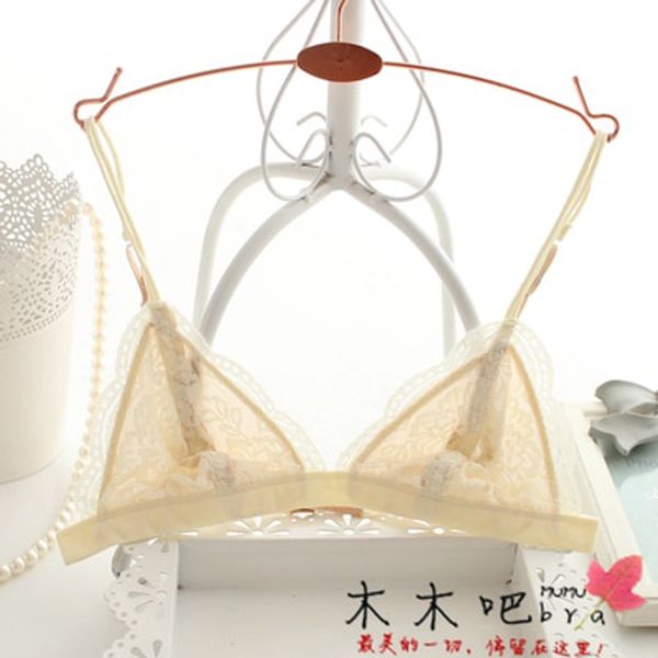 Clearance stock wireless bra sleeping underwear triangle lace bra comfortable ultra-thin bralette