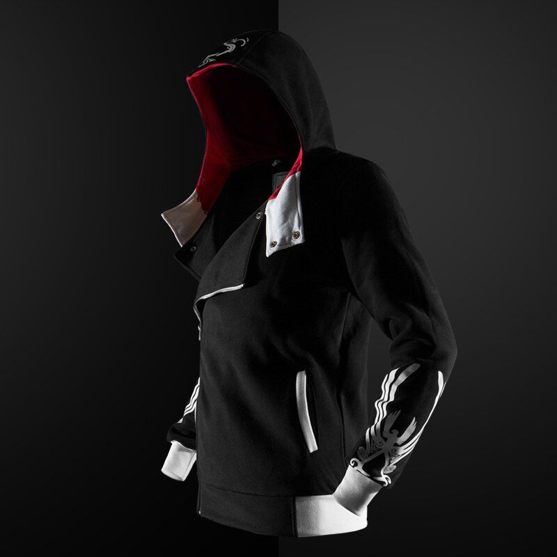 5 colors Assassin hoodie unisex zipper jacket Street fashion print hoodie Assassin hoodie for boys Plus size S-