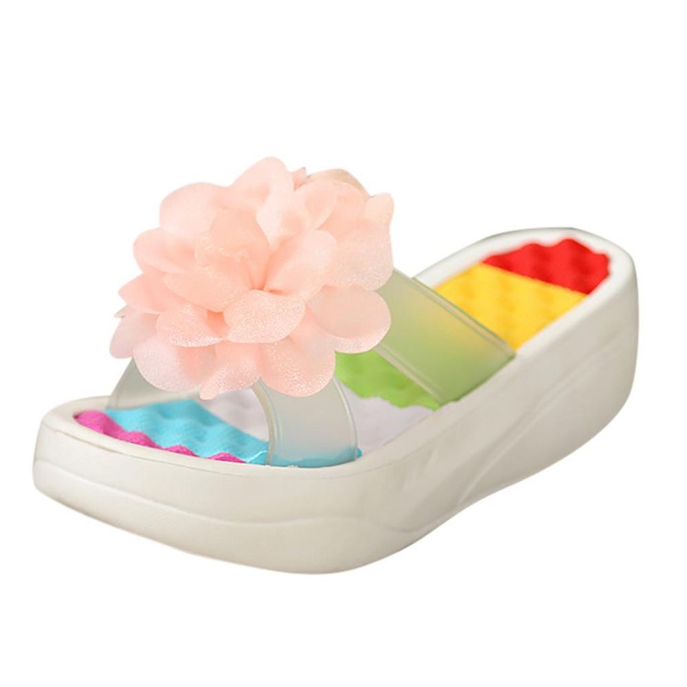 【ALLGOOD】New Korean Fashion Summer Sandals Platform Flip Flops Slippers Sandals Swing Wedge Women Hole Shoes