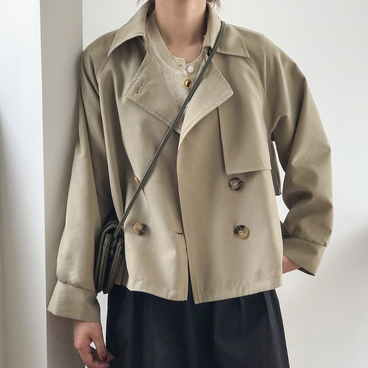 Ladies Retro Short Loose Windbreaker Jacket