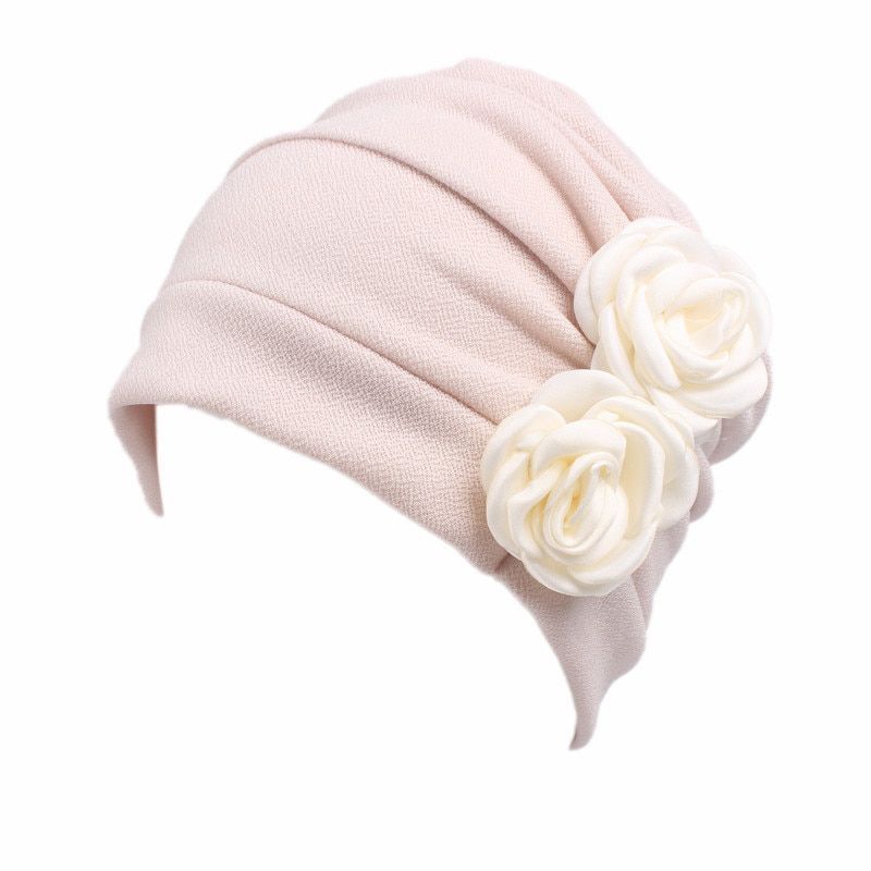 Cotton Flower Hair Loss Head Scarf Wrap Hat Muslim Stretch Turban Feme