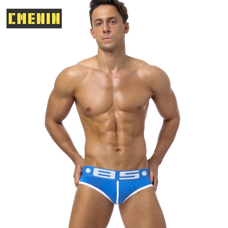 CMENIN 1pcs BS (1 Pieces) Comfort Polyester  Underwear Men Jockstrap Briefs Low Waist Men Underpants Male Panties Patchwork Mens Innerwear BS73