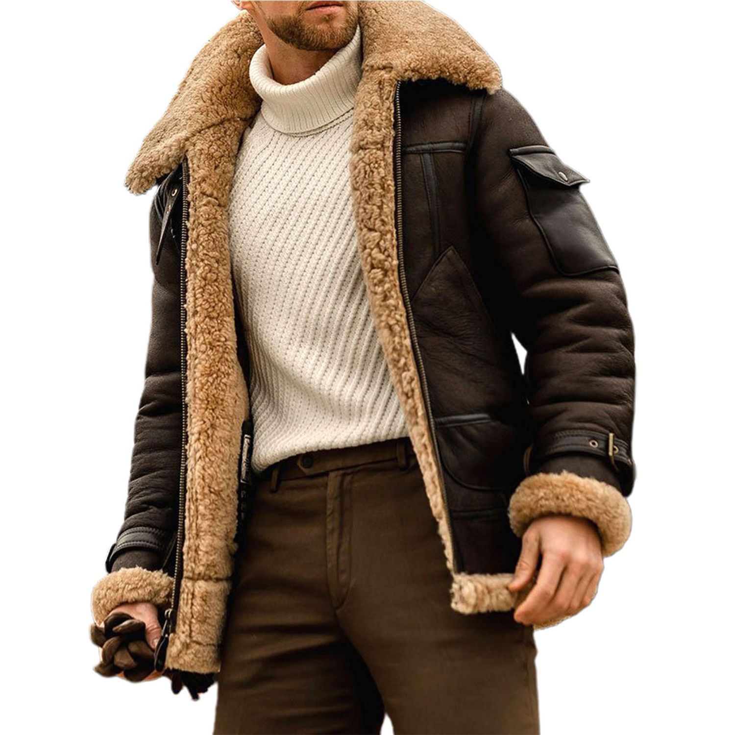 Winter Coat Turn-down Collar Keep Warming All Match Jacket
