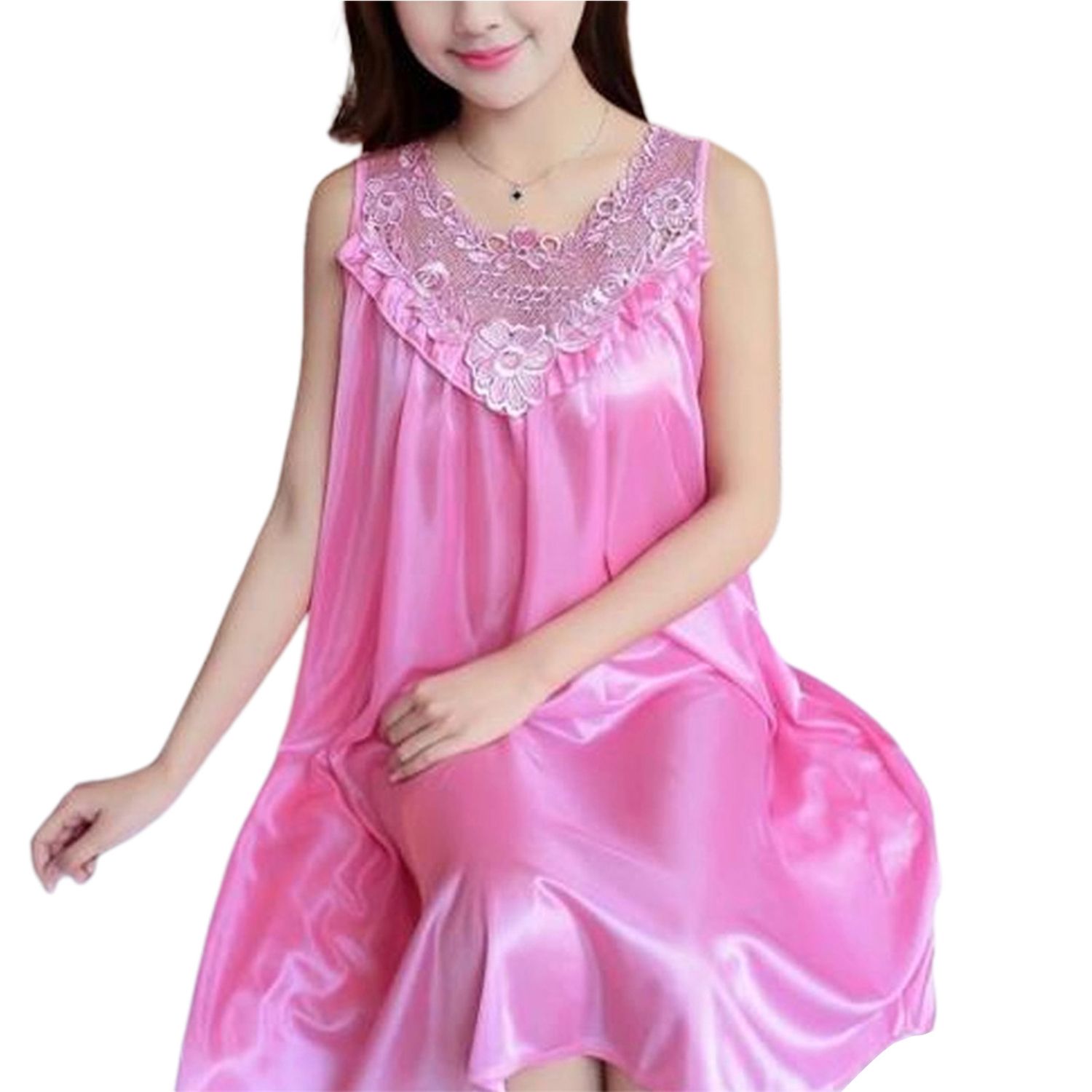 Sling Sleepwear Sleeveless Home Clothing Ladies Night Shirts