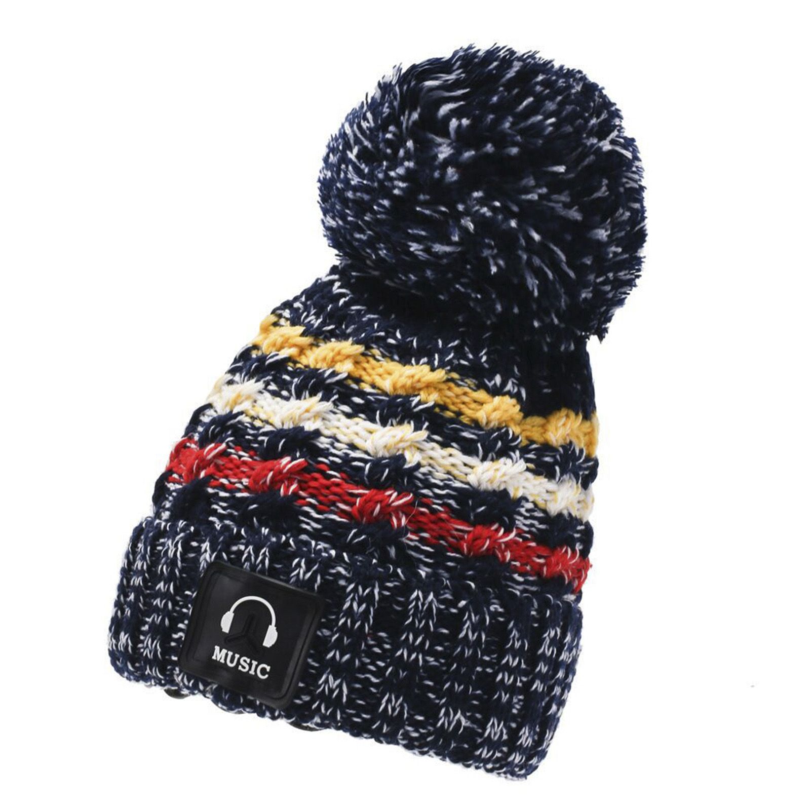 Women Beanie Hat Thicken Windproof Knitting Cap