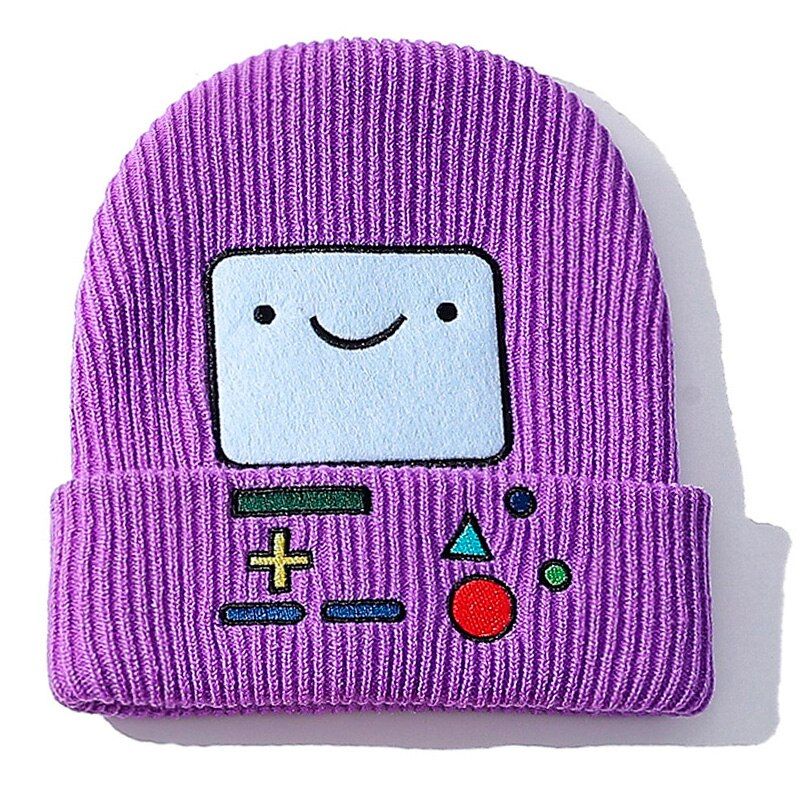 2020 Cute Smile Knit Cap Beanie Winter Warm Soft Cap Cartoon Knitted Hat Ladies Girls Winter Hats Slouchy Bonnet