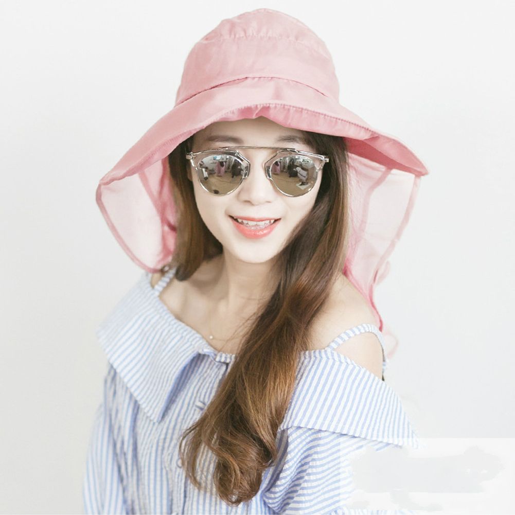 Yfashion Summer Women Wide Brim Beach Floppy violet-proof Sunscreen Sun Hat