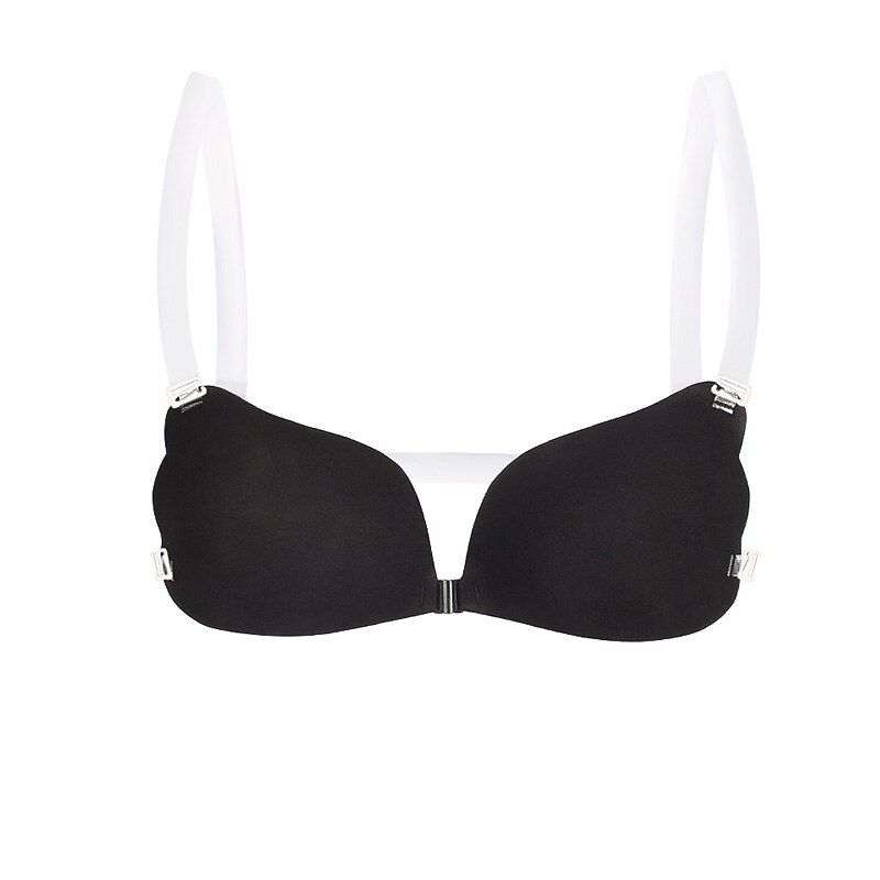 Big Size Cup Women Backless Dress Strapless Push Up Silicone Bra Tops Adjusted-straps Invisible Adhesive Bra For Wedding Party
