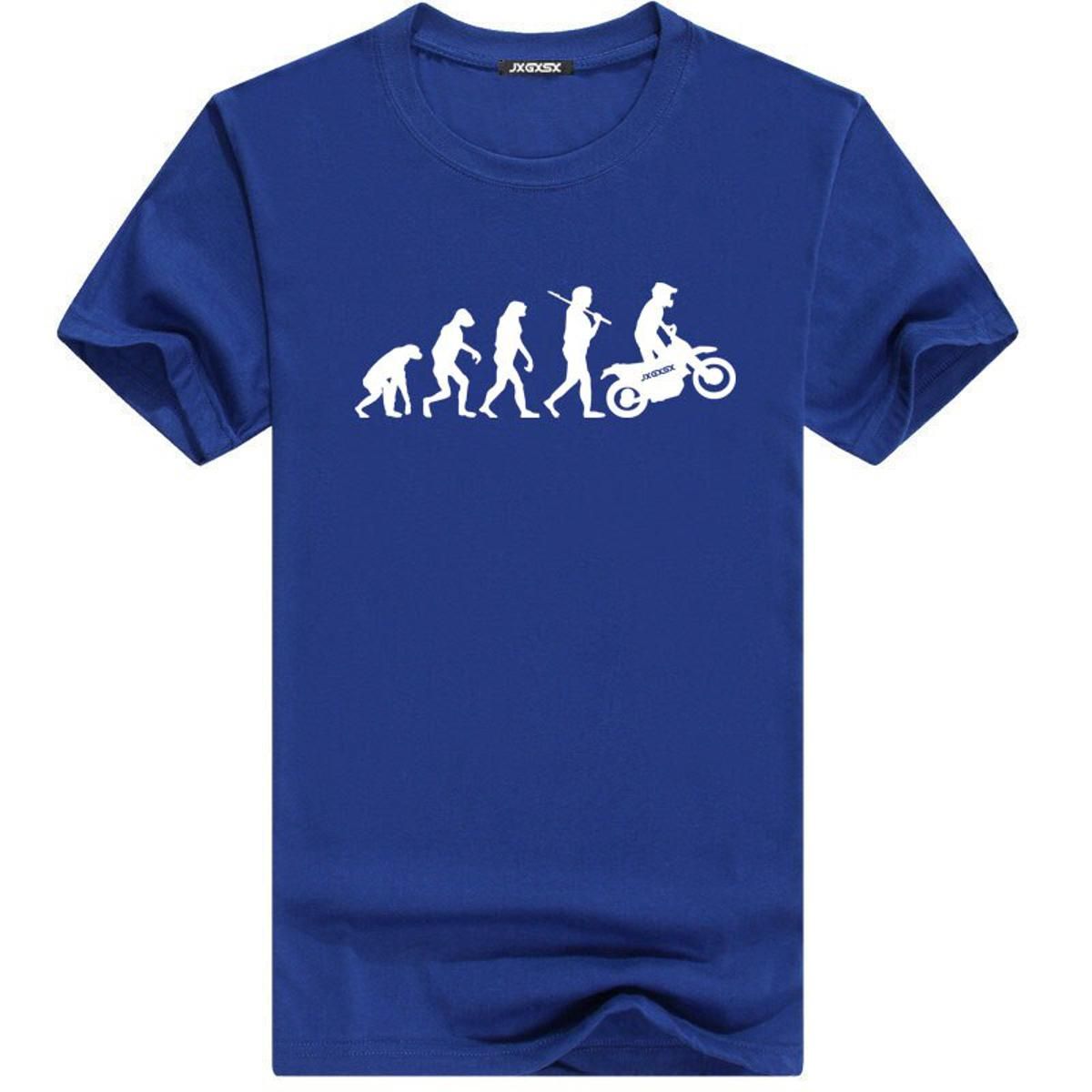 JXGXSX T Shirts Men MOTORCYCLE APE TO EVOLUTION T Shirt 2018 Summer Short Sleeve O-Neck Cotton Homme T-shirt Tee