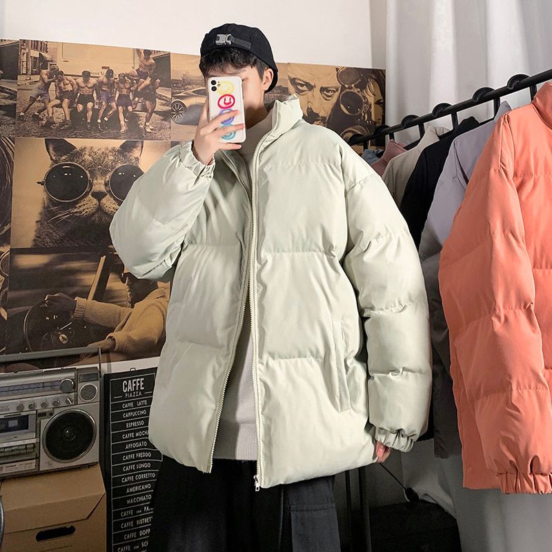 Men Streetwear Oversized Bubble Jacket Parka Mens Solid Hop Fashions Windbreaker Womens Korean Coats Clothing