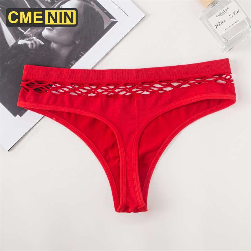 [CMENIN Girls] 2021 New Cotton Women's  Soft Panties Comfortable Thongs Ladies Underwear Panty Night Wear P0149