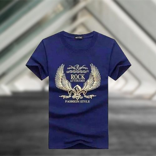 2022 New black and navy blue  Color cotton Round Neck T shirt For Men