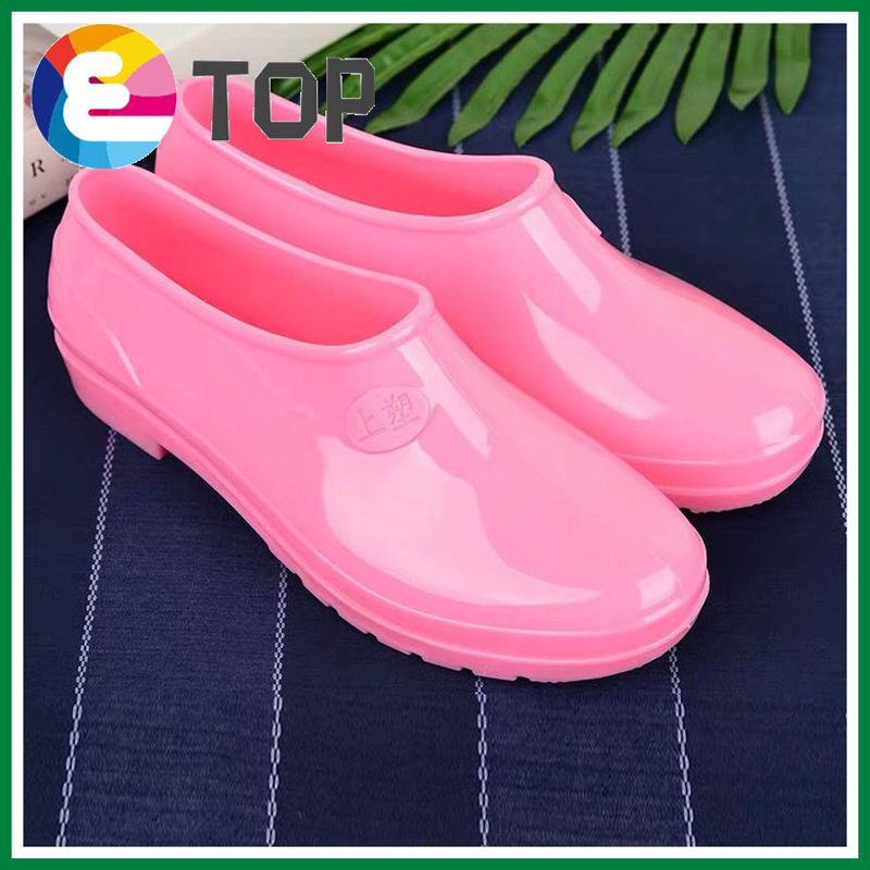 Women's shoes, rain boots, flat-bottomed waterproof, non-slip